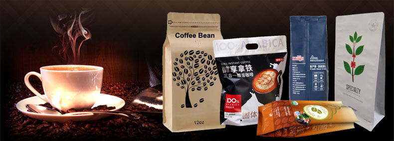 matte finish flat bottom pouch coffee bags with valve in China