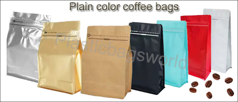 white black custom printed coffee bags with valve